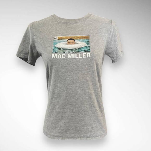 MAC MILLER‎ Gray Life Preserver Short Sleeve T-Shirt Small | EUC - Picture 1 of 7